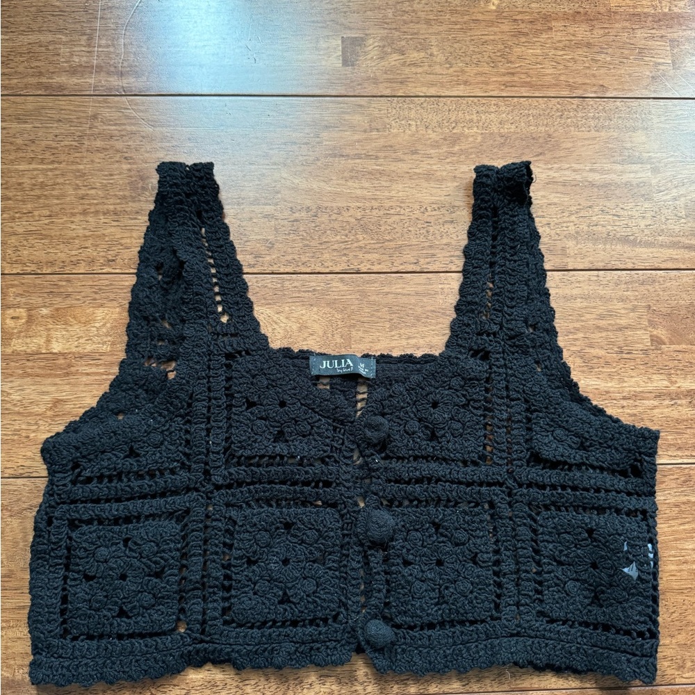 Black Crochet top